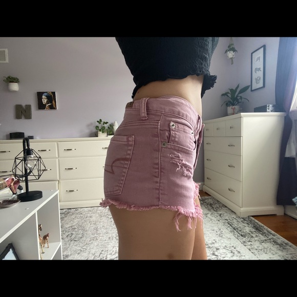 American Eagle Stretch Fit Shorts Burnt Red Size 0 - Picture 4 of 6